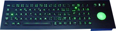 China Black color illuminated Backlit USB Keyboard with mechanical trackball CE , FCC , ROHS for sale