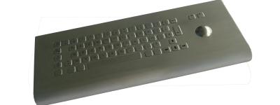 中国 土の証拠はトラックボール土台の卓上が付いている動的金属のキオスクのキーボードを防水し、 販売のため
