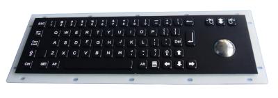 China IP65 Rated Custom Black Metal Keyboard with integrated mechanical optical trackball for sale
