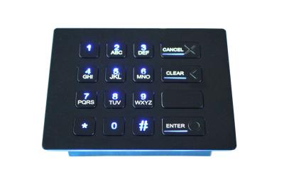 China Customizable vandal proof keypad backlit , metal numeric keypad salt fog proof for sale