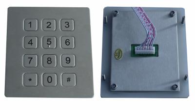 China IP65 dot matrix metal 12 keys vandal resistant phone numeric keypad for industrial for sale