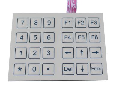China 24 keys compact format Dot matrix membrane keypad for  lab , hospital for sale