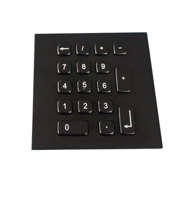 China 17 Keys Ip65 Rate Industrial Black Usb Metal Keypad With Custom Layout for sale
