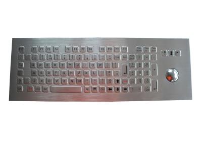 China Industrial Washable Stainless Steel Keyboard 800 DPI With 38.0mm Trackball for sale
