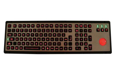 China Teclado fácil del teclado/usb del soporte del panel del metal de la limpieza con el Trackball hermético al polvo en venta