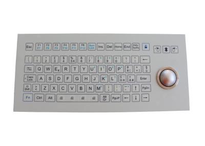 China Medical Membrane Industrial Keyboard 84 Keys With 38mm Optical Trackball for sale