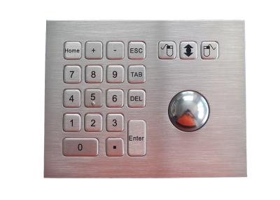 China Vandalism Stainless Steel Trackball Pointing Devicel With Integrated Numeric Keypad for sale