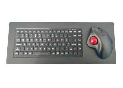 China 87 Keys Silicone USB Keyboard Waterproof With 34mm Optical Trackball Mouse for sale