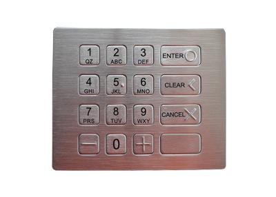 China 16 Keys Rugged Numeric Keypad IP67 Waterproof Stainless Steel Industrial Metal Keypad for sale