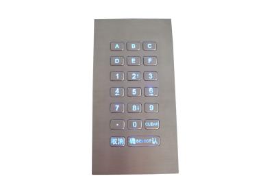 China Backlight Stainless Steel Keypad 20 Buttons Metal Numeric Keypad for sale