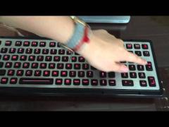 Small IP65 dustproof and waterproof panel mount keyboard with 103 keys