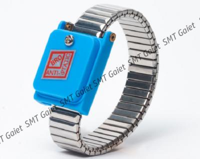 China PU Stainless Steel Metal Wireless ESD Wristband Blue Color for sale