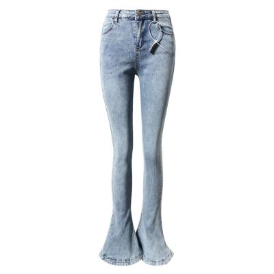 China 30-32 calças de brim & calças Micro-elásticas azuis do tamanho da cintura à venda