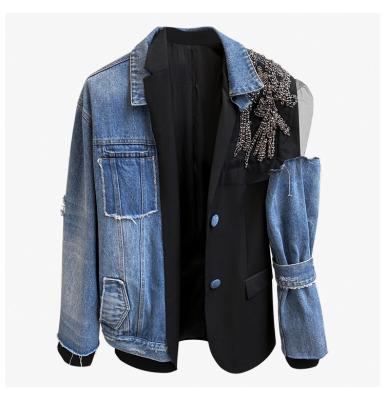 Китай Оболочки дам джинсовой ткани куртки сетки зимы женщины курток блейзеров водоустойчивой отделяемой половинной верхние продается