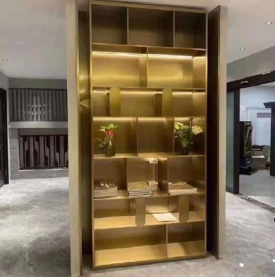 China Luxury interior door metal storage shelves room divider shelf living room for sale