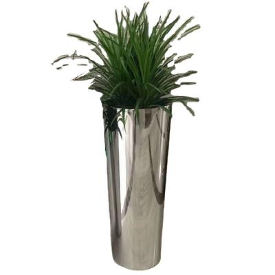China Stainless steel flower vase growing flowers pots and planters for sale