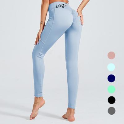 China Women's Push Up Nylon Lycra Seamless Custom Plus Size Pants & Jeans Logo Sport Yoga Pants for sale