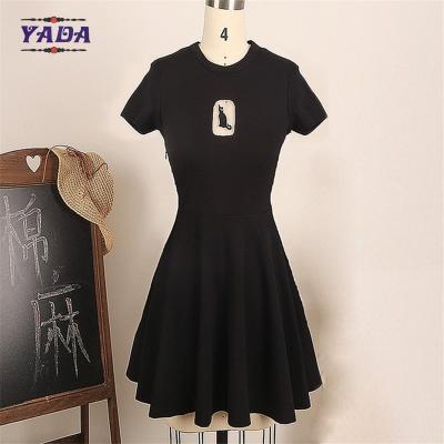 China Fashion cat womens beach wear brand lady dresses one piece latest for women summer skater dress for sale