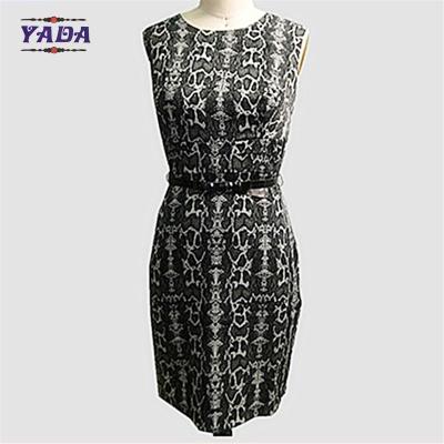 China Ladies spandex frocks casual 2018 fashion dress 100% cotton women winter dresses with belt for sale