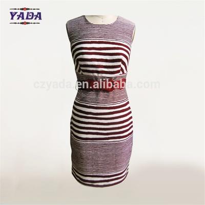 China Stripe plain cotton designs office sexy woman korean fashion summer long dress western dresses names for ladies for sale