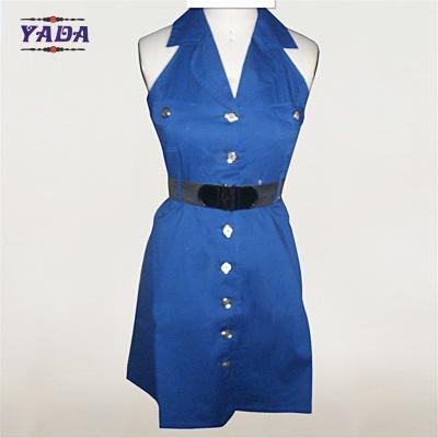 Китай Платья современного платья футболки моды печати шеи дизайнерские плотные для корпоративного хлопка безрукавное продается