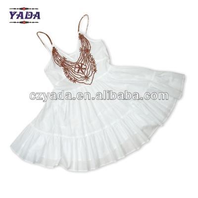China Summer white v-neck sexy skirt China woman ladies dress fat women dresses with shoulder-straps for sale