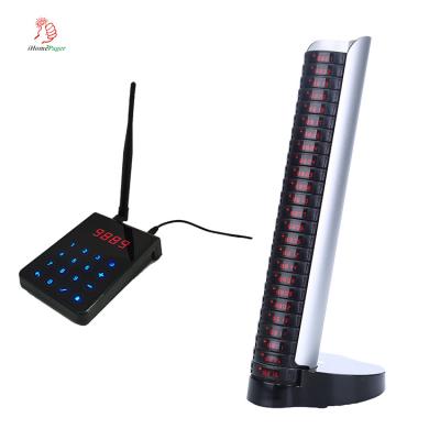 China New arrival high quality battery protect tech wireless coaster pager system 1 keypad with 25 pagers for sale