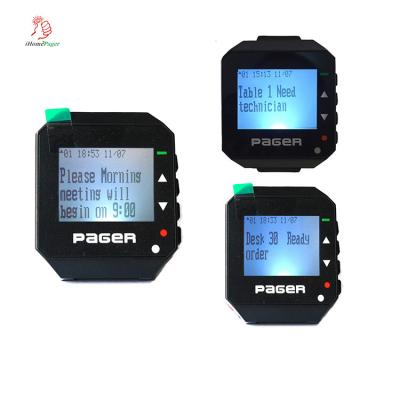 China New trendy products customize alphanumeric wireless call system smart watch pager used for hotel or factory for sale