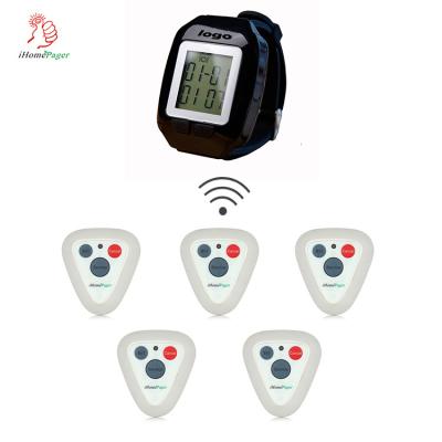China wireless waiter or waitress watch pager for receiving desk call number and offer service timely for sale