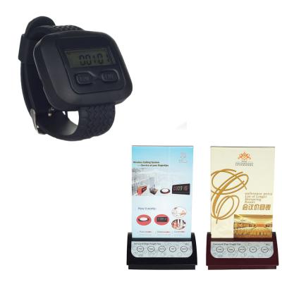 China Service beeper bell with menu folder staff paging system for sale