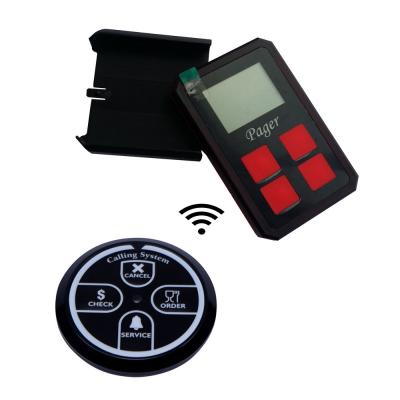 China wireless call button and portable pager staff waiter calling system for sale
