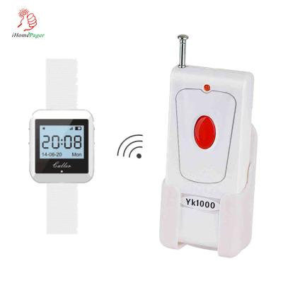 China El mejor sistema inalámbrico de la llamada de la enfermera de la clínica de reposo del precio de China con el paginador y el botón del reloj en venta