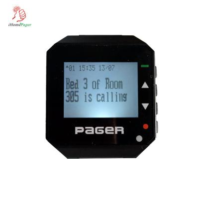 China Cheap wireless nurse wrist watch pager for receiving patient emergency call with vibration or buzzer for sale