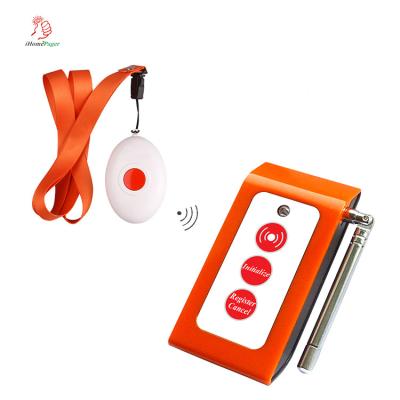 China Wireless elderly person pager system long accept distance emergency alarm with call button for sale