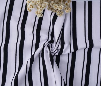 China Pure Cotton Striped Knit Fabric 175cm 185gsm Soft Sweatshirt Cloth for sale