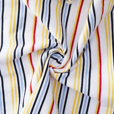 China Sterile Yarn Dyed Stripe Fabric , Leisure Wear Combing Striped Cotton Fabric for sale