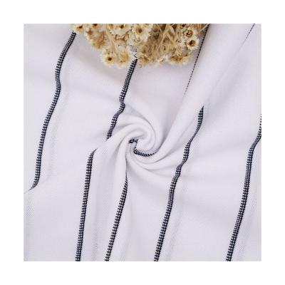 China Peinado de material estéril rayado Tejido verano 97 algodón 3 tela de spandex en venta