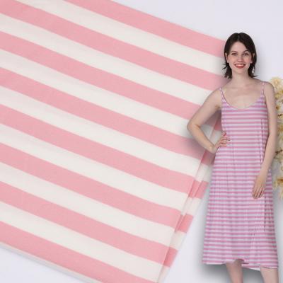China Breathable Striped Material Fabric 180cm Modal Yarn Dyed Cloth For Leisure Wear for sale