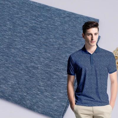 China Skin Friendly Cotton Pique Fabric 21S 190gsm Wearproof Combed Stretch Texture for sale