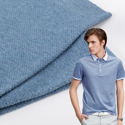 China Camiseta de polo multicolor Tejido de algodón 40S de hilo tejido de tela de pique teñida en venta