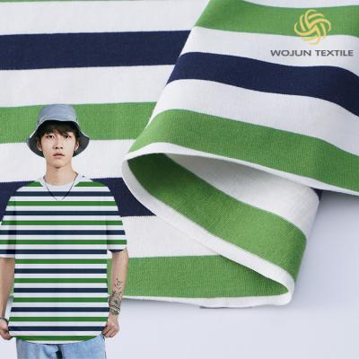 China Atmungsaktive Baumwoll-T-Shirt Stoff 32S 185gsm Hautfreundliches Lycra Gewebe zu verkaufen