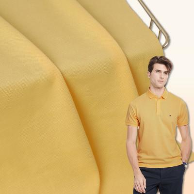 China Heavy Weight Cotton T Shirt Fabric 235g 32S Tight Combed Pique Texture for sale