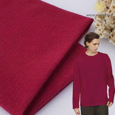 China Skin Friendly Cotton French Terry Fabric 21S Knitted Pique Material For Hoodie for sale