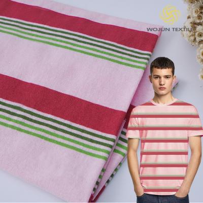 China Plain Or Linen Cotton Striped Material Fabric For Polo Shirt 30S Yarn Weight for sale
