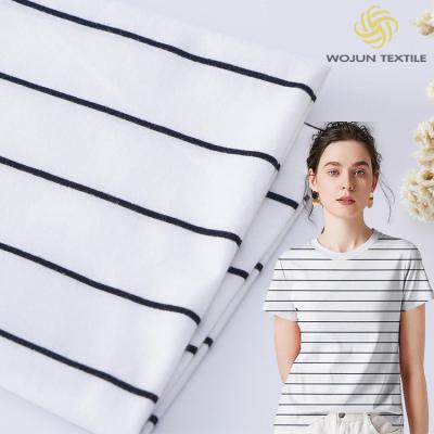 China Tela de algodón a rayas de 175 gramos de buena calidad para uso informal en venta