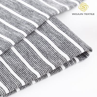 중국 Not Easy To Pill Soft Striped Cotton Fabric Refreshing Single Jersey For Tcasual Wear 판매용