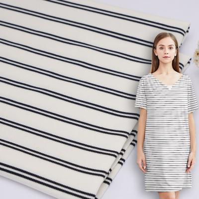 Chine Good Gloss Smooth Striped Lenjing Modal Material Fabric For Intimate Pajamas à vendre