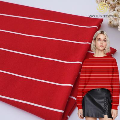 China Lightweight Breathable Soft Striped Cotton Fabric For French Terry for sale