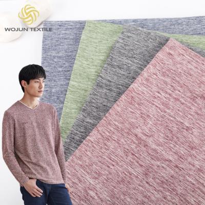China High-End textuur ademend en breed toepasbaar solide gebreide stof voor T-shirt Te koop