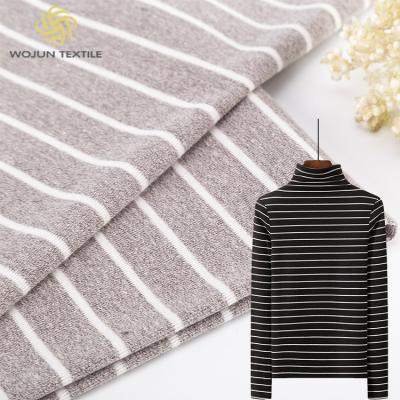 China Breathable And Environmental Friendly Elastic Striped Knit Fabric For Casual for sale